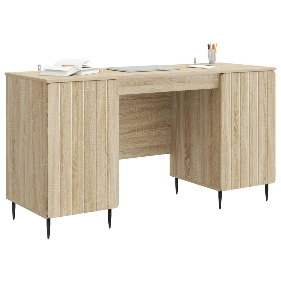 Bureau met plank Sonoma Eiken 142,5 x 50 x 75 cm Bewerkt hout