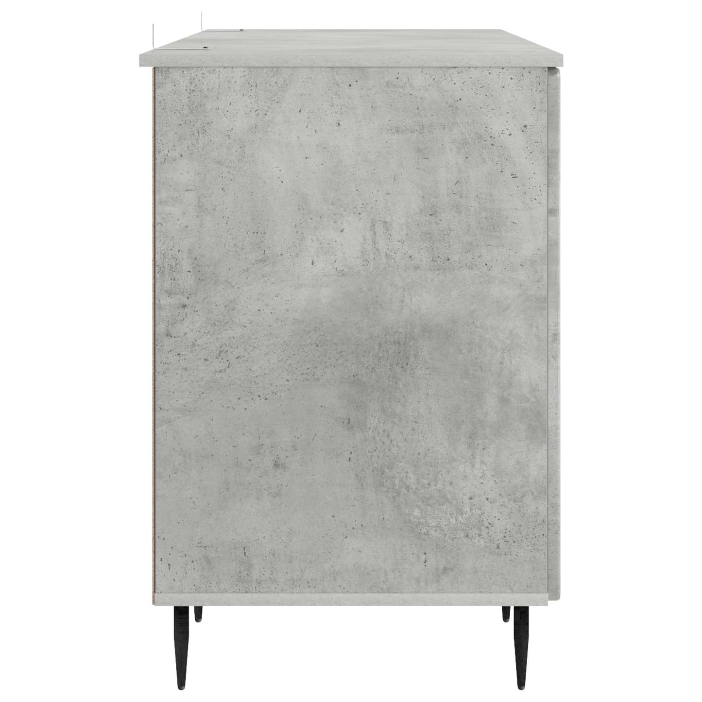 Bureau met plank Betongrijs 142,5 x 50 x 75 cm Bewerkt hout
