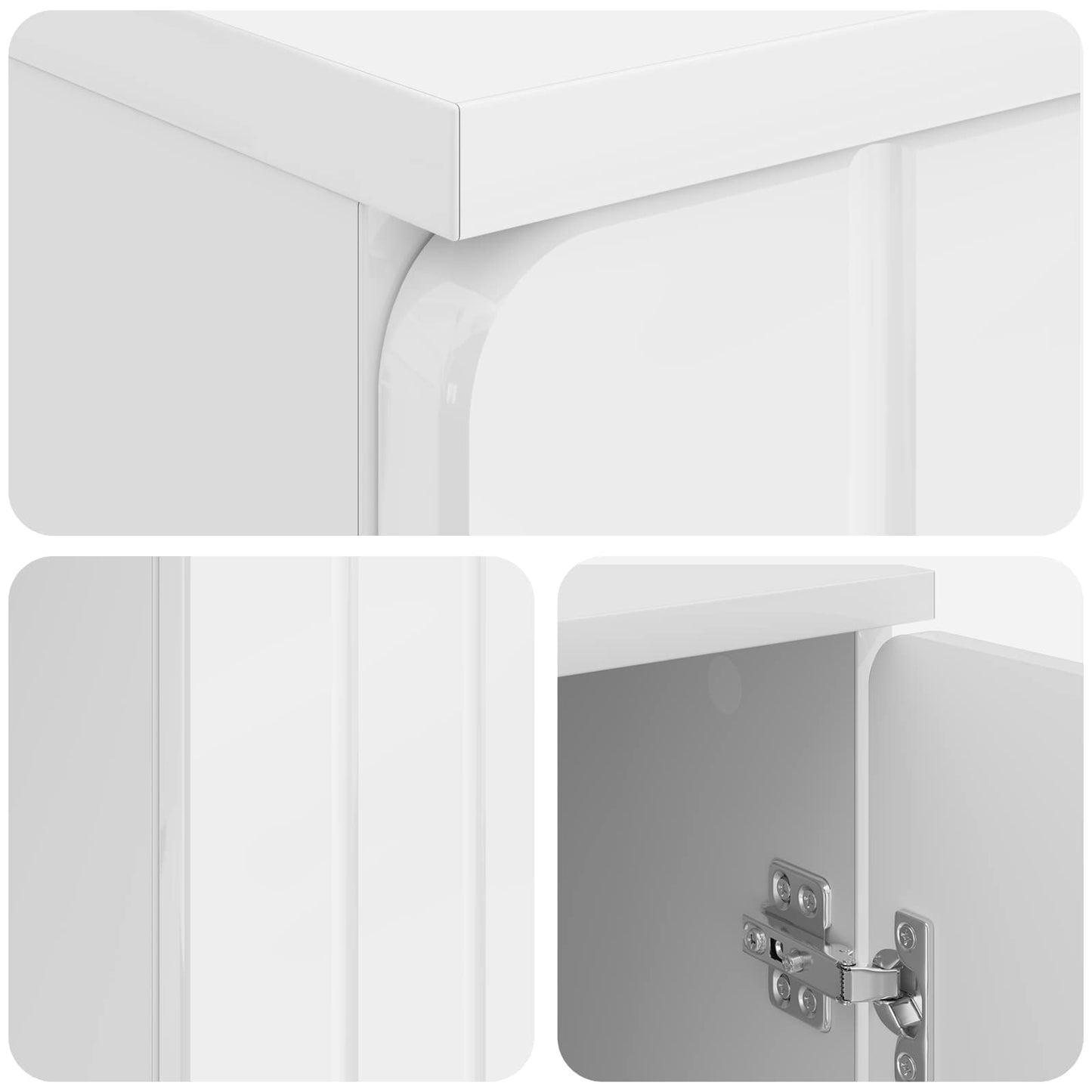 Bureau met plank Hoogglans Wit 142,5 x 50 x 75 cm Bewerkt hout