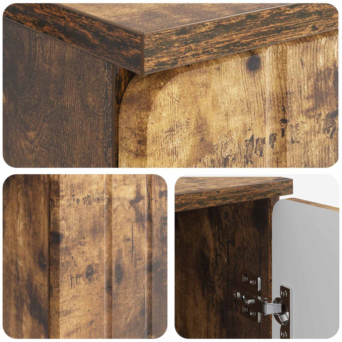 Bureau met plank Gerookt eiken 142,5 x 50 x 75 cm Bewerkt hout