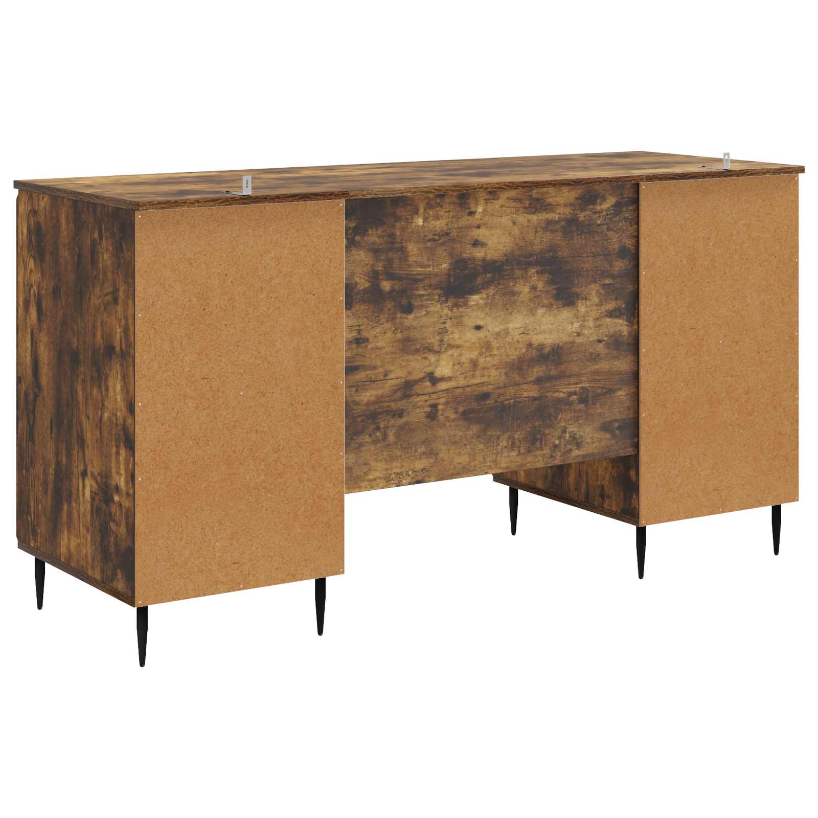 Bureau met plank Gerookt eiken 142,5 x 50 x 75 cm Bewerkt hout