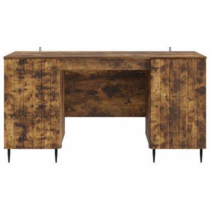 Bureau met plank Gerookt eiken 142,5 x 50 x 75 cm Bewerkt hout