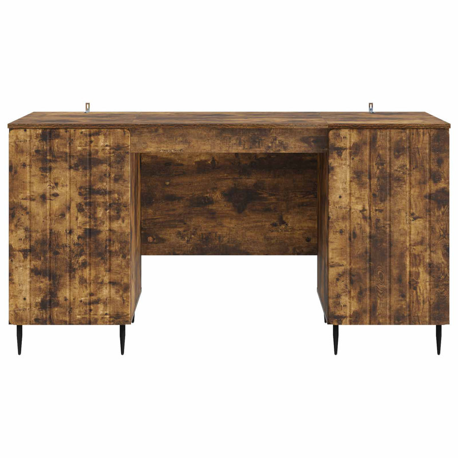 Bureau met plank Gerookt eiken 142,5 x 50 x 75 cm Bewerkt hout