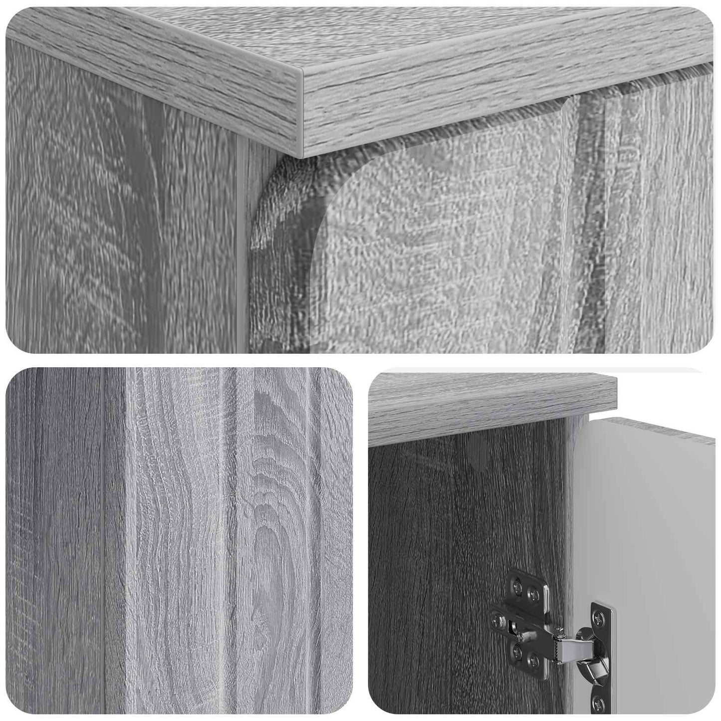 Bureau met plank Grijs sonoma 142,5 x 50 x 75 cm Bewerkt hout