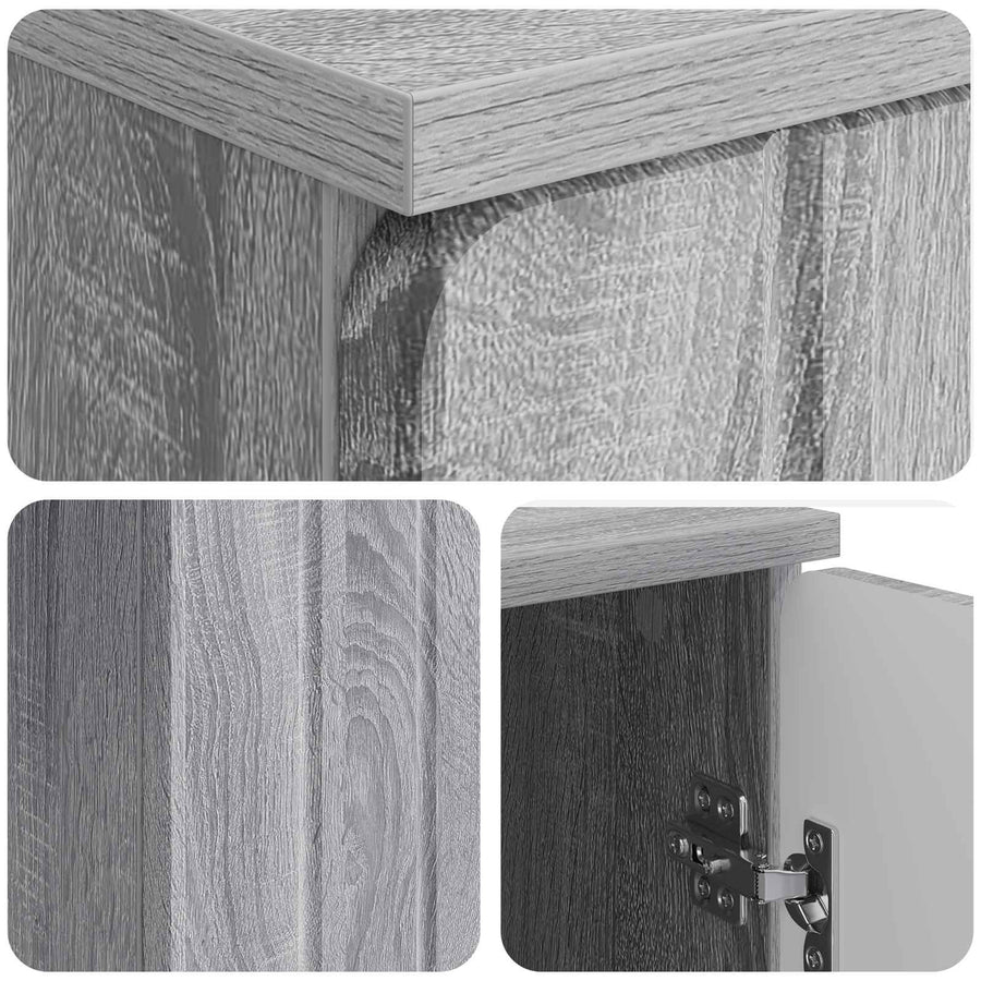 Bureau met plank Grijs sonoma 142,5 x 50 x 75 cm Bewerkt hout