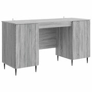 Desk with shelf Grey Sonoma 142.5 x 50 x 75 cm Engineered wood