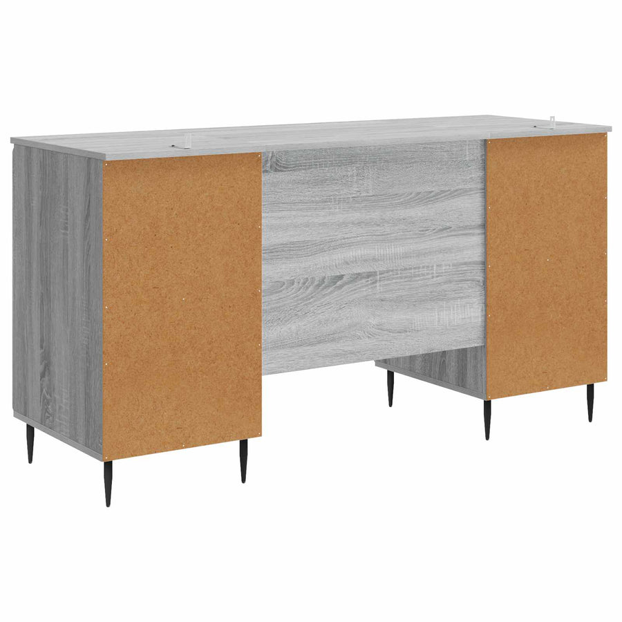 Bureau met plank Grijs sonoma 142,5 x 50 x 75 cm Bewerkt hout