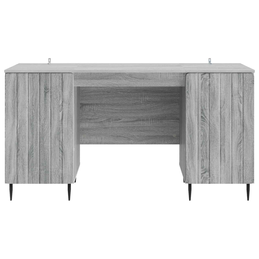 Bureau met plank Grijs sonoma 142,5 x 50 x 75 cm Bewerkt hout