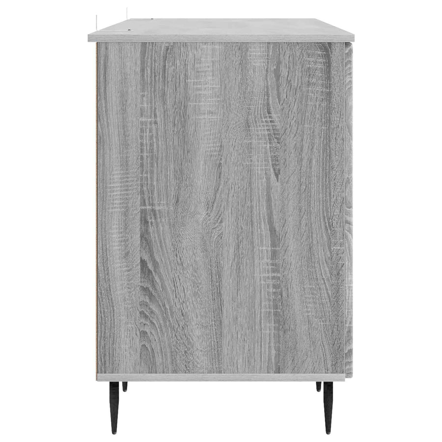 Bureau met plank Grijs sonoma 142,5 x 50 x 75 cm Bewerkt hout