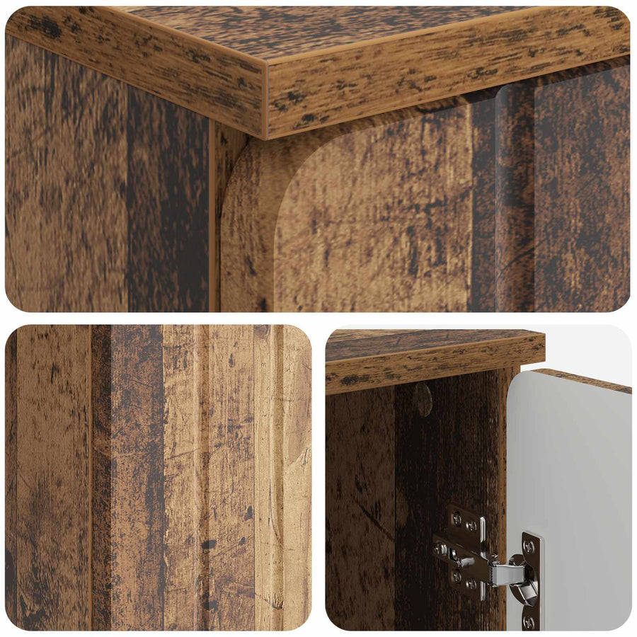 Bureau met plank Oud hout 142,5 x 50 x 75 cm Bewerkt hout