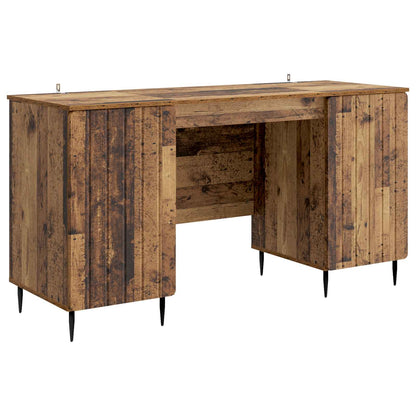 Bureau met plank Oud hout 142,5 x 50 x 75 cm Bewerkt hout