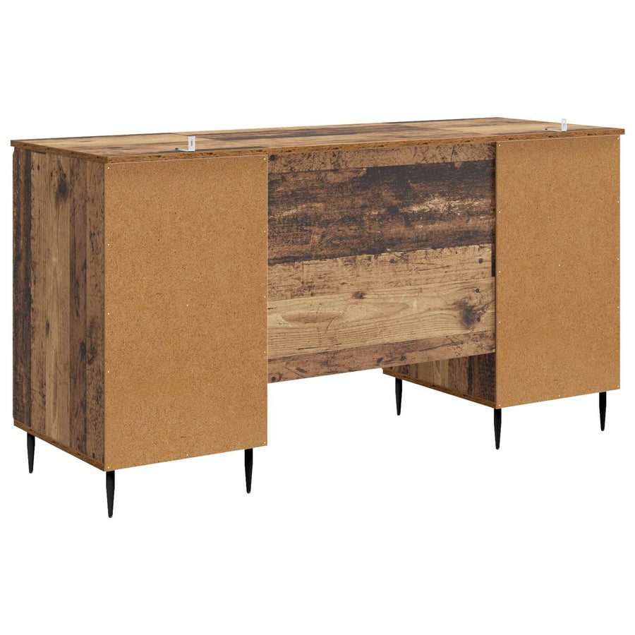 Bureau met plank Oud hout 142,5 x 50 x 75 cm Bewerkt hout