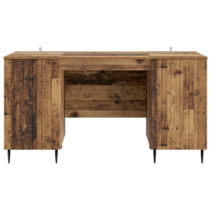 Bureau met plank Oud hout 142,5 x 50 x 75 cm Bewerkt hout