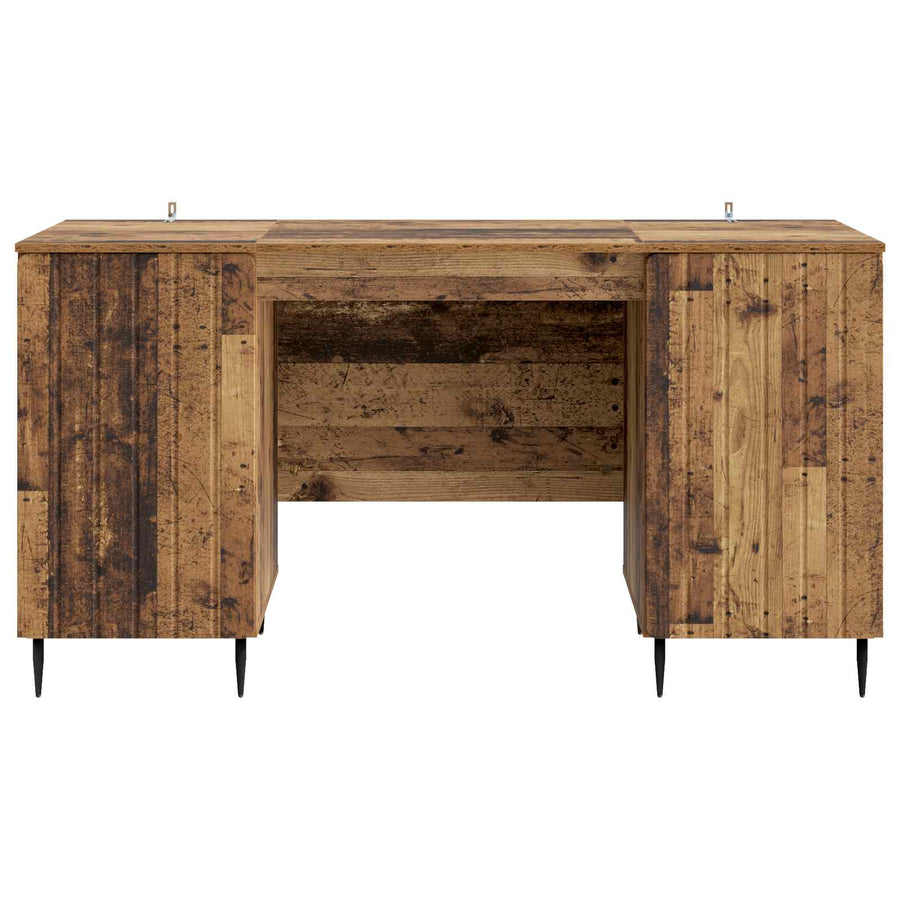 Bureau met plank Oud hout 142,5 x 50 x 75 cm Bewerkt hout