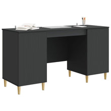 Bureau met plank Zwart 142,5 x 50 x 75 cm Bewerkt hout