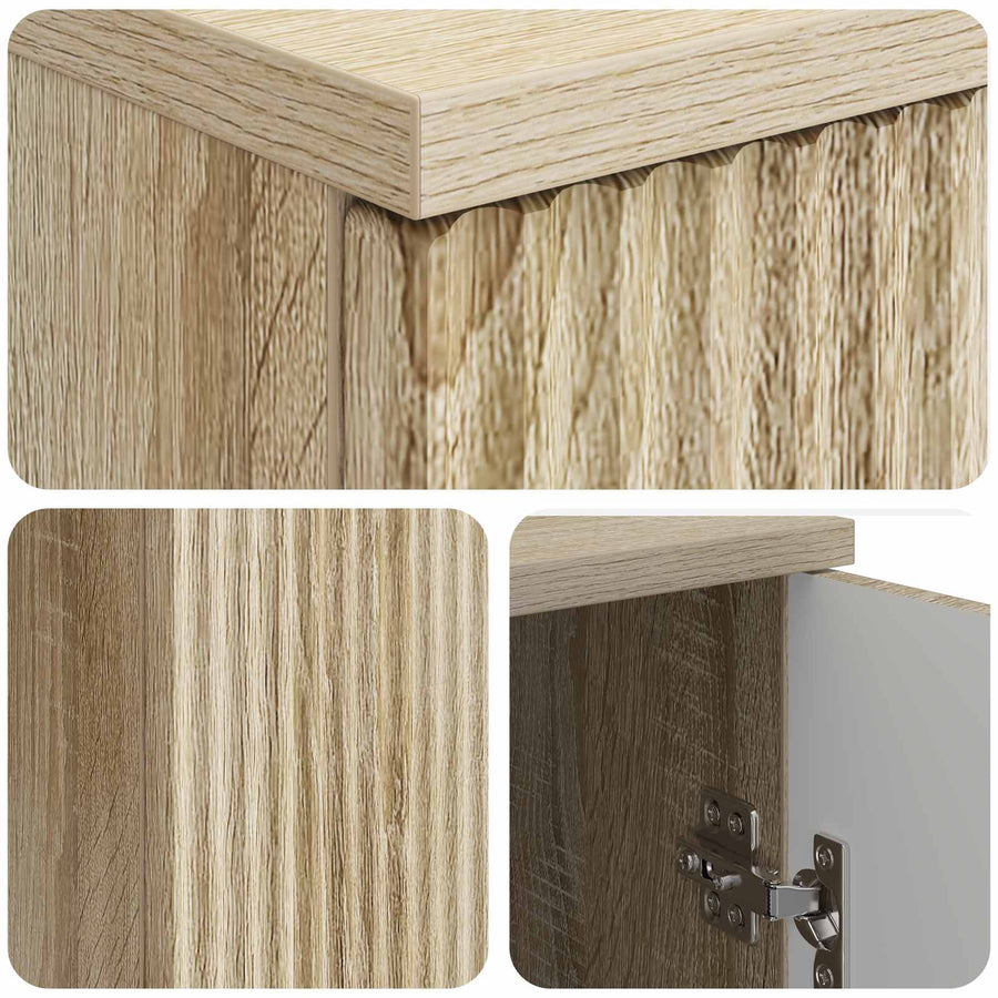 Bureau met plank Sonoma Eiken 142,5 x 50 x 75 cm Bewerkt hout
