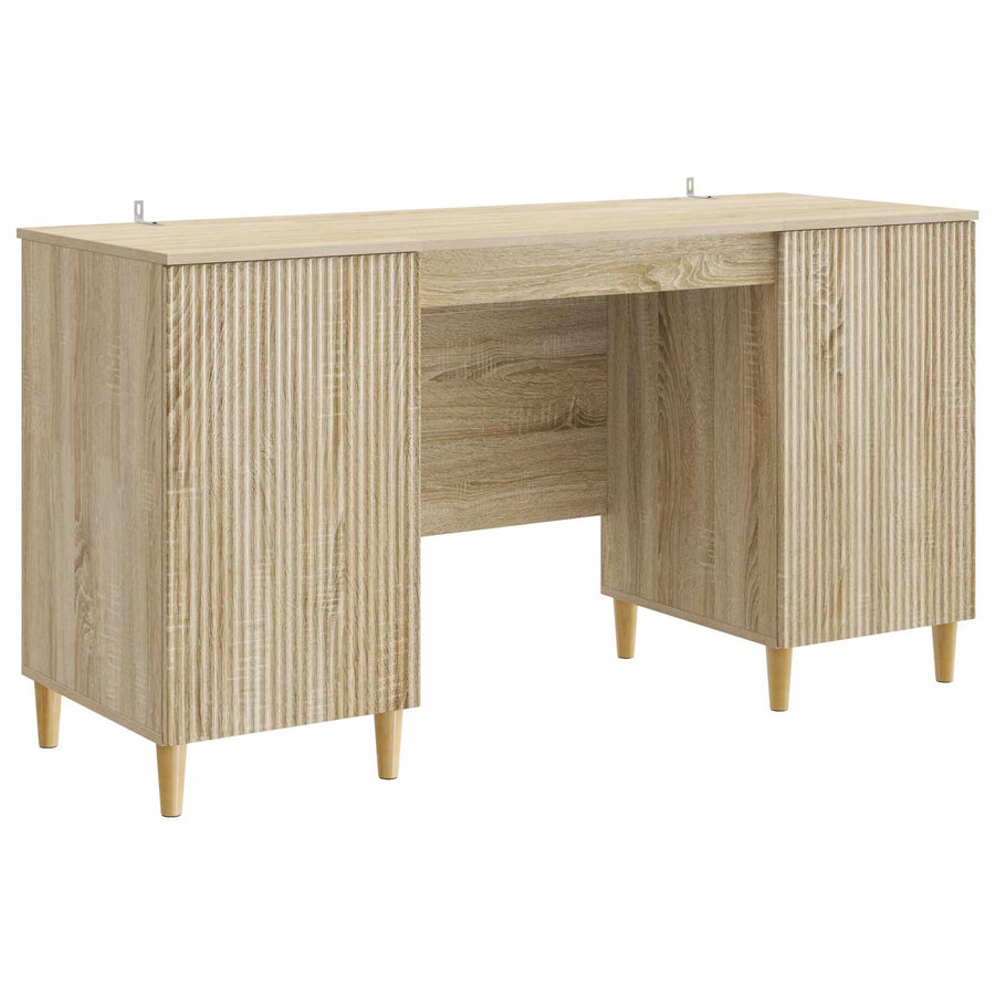 Bureau met plank Sonoma Eiken 142,5 x 50 x 75 cm Bewerkt hout