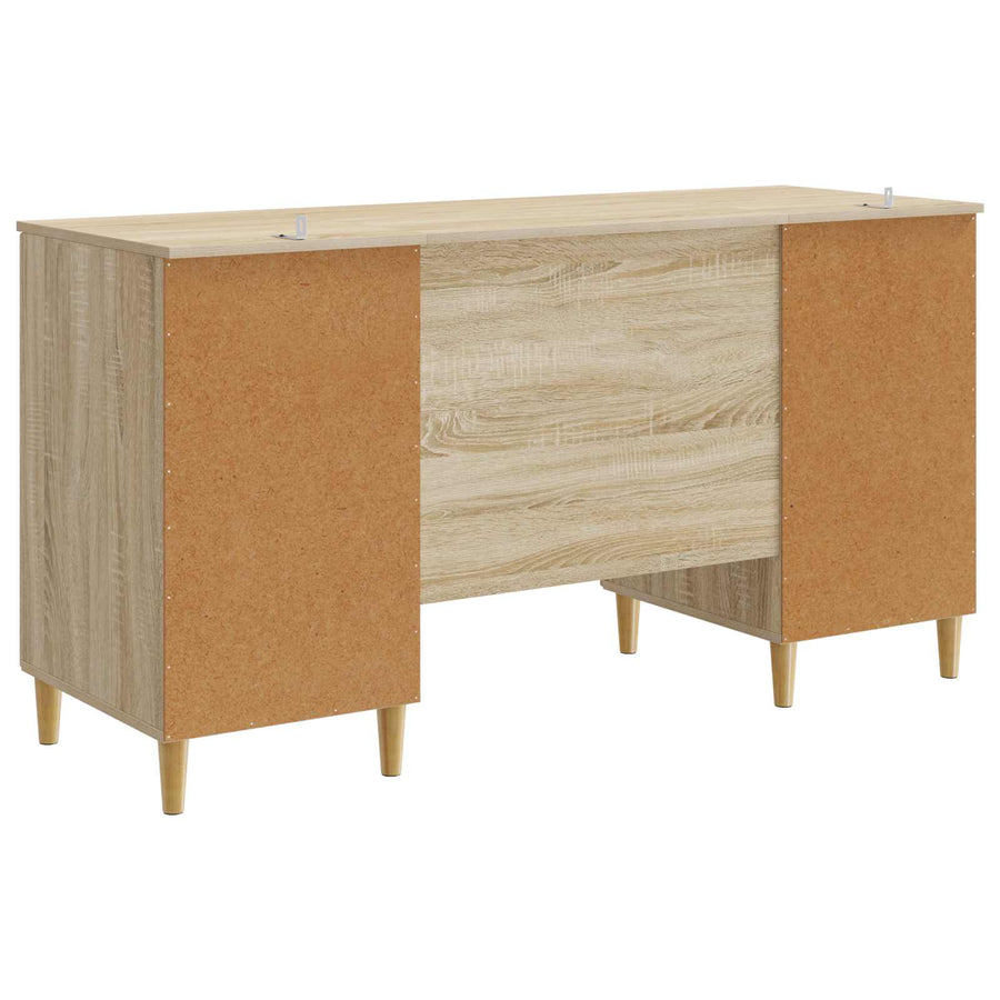 Bureau met plank Sonoma Eiken 142,5 x 50 x 75 cm Bewerkt hout