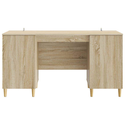 Bureau met plank Sonoma Eiken 142,5 x 50 x 75 cm Bewerkt hout