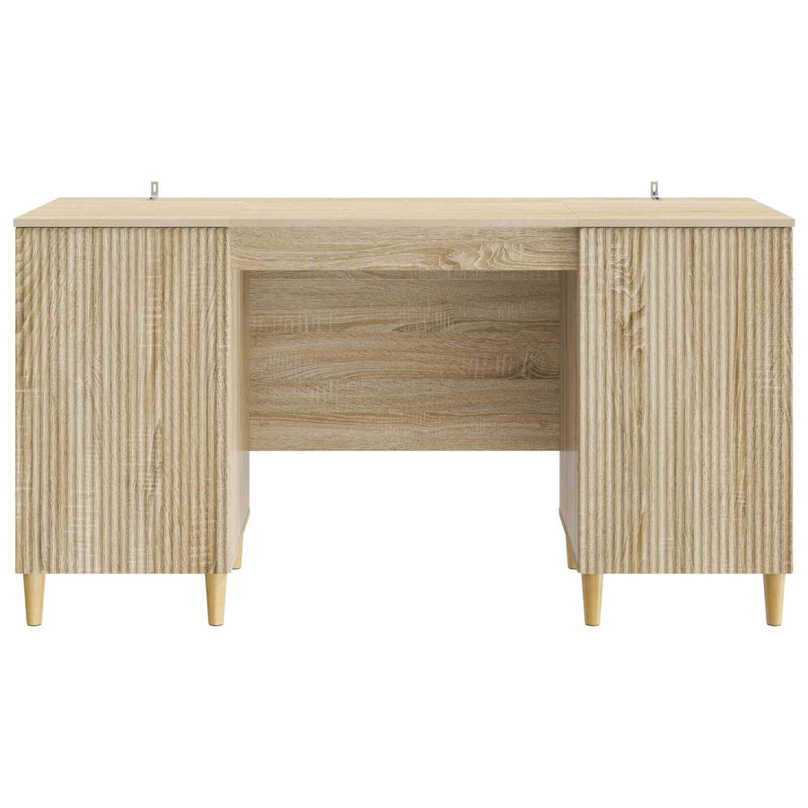 Bureau met plank Sonoma Eiken 142,5 x 50 x 75 cm Bewerkt hout