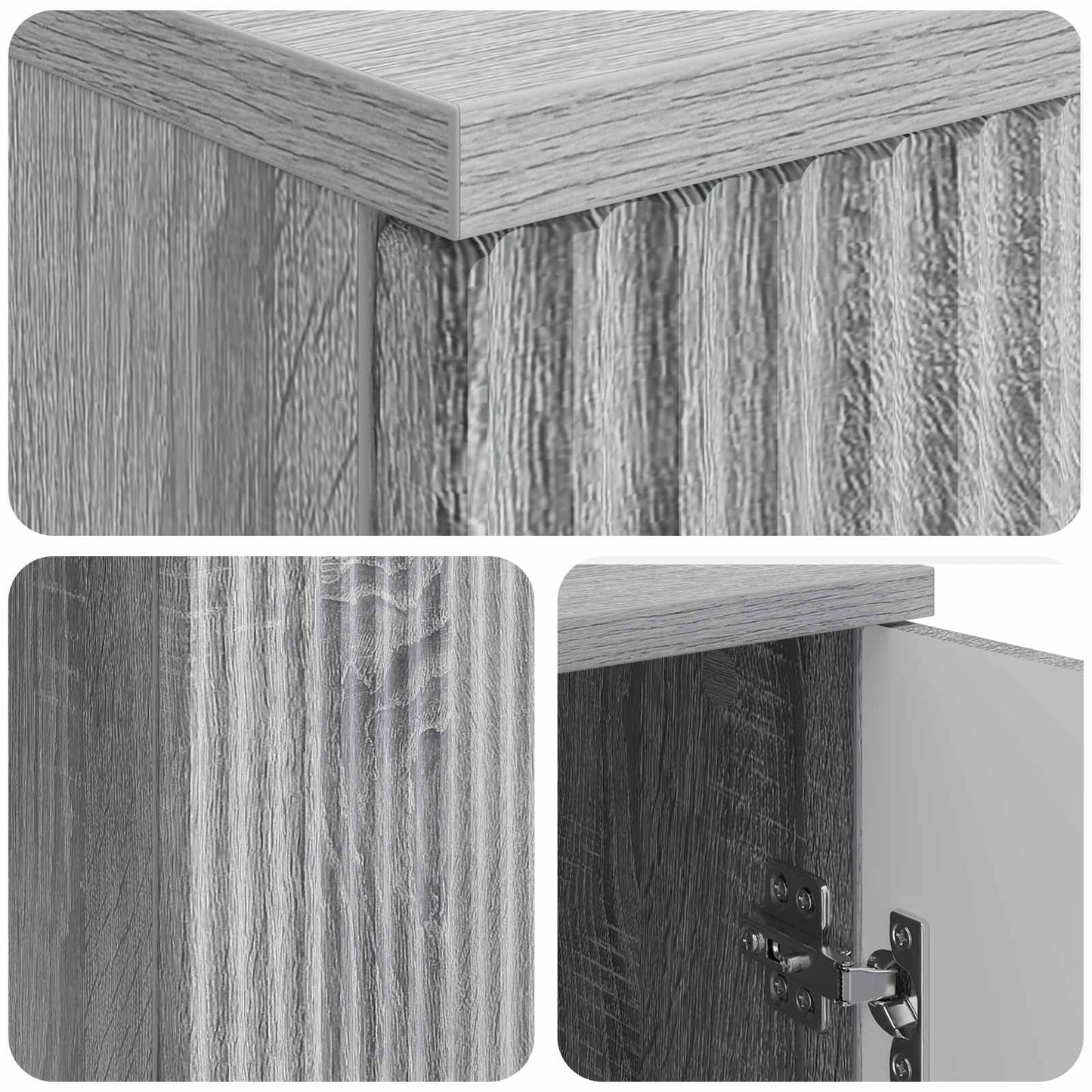 Bureau met plank Grijs sonoma 142,5 x 50 x 75 cm Bewerkt hout