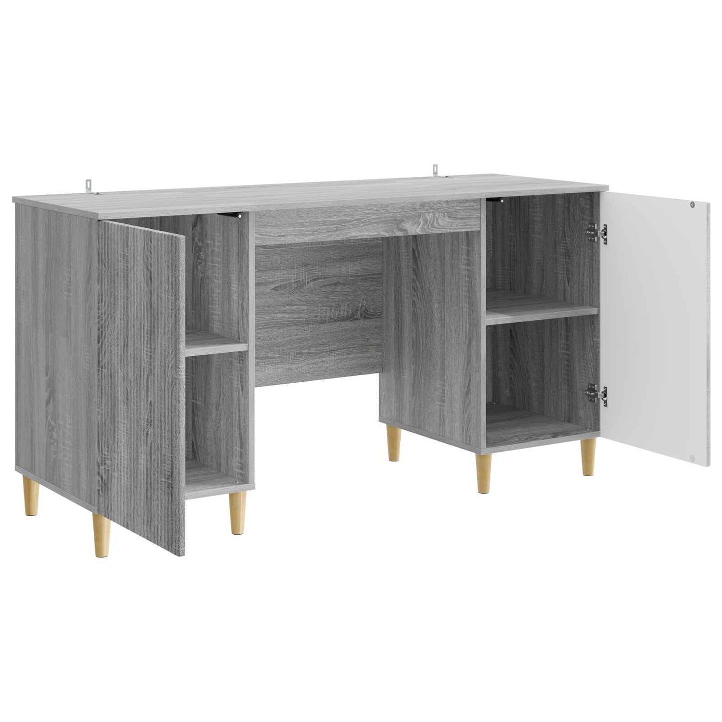 Bureau met plank Grijs sonoma 142,5 x 50 x 75 cm Bewerkt hout