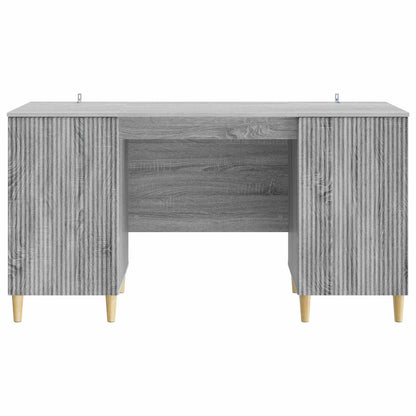 Bureau met plank Grijs sonoma 142,5 x 50 x 75 cm Bewerkt hout