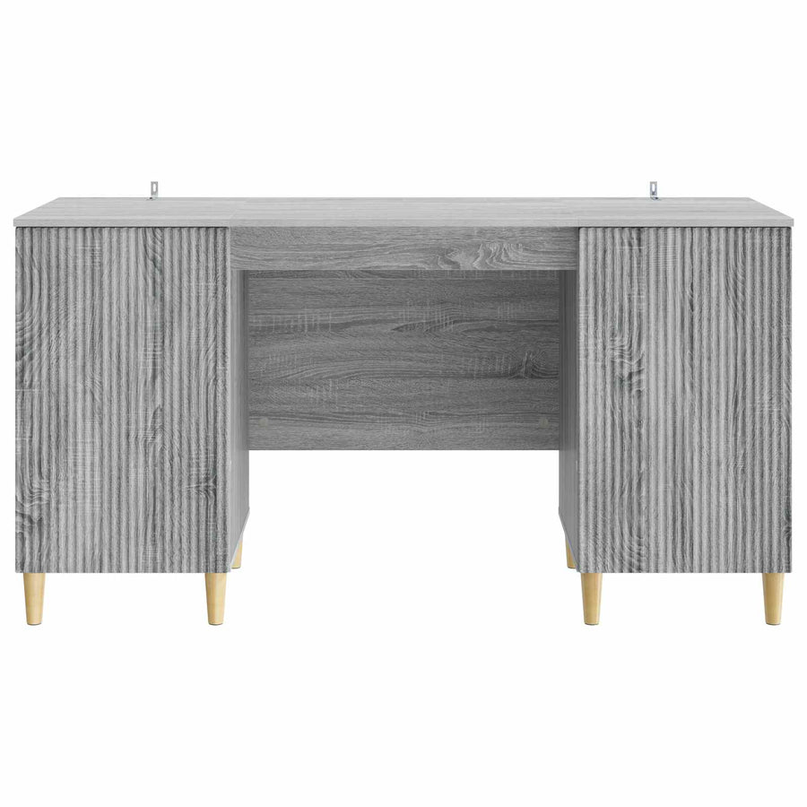 Bureau met plank Grijs sonoma 142,5 x 50 x 75 cm Bewerkt hout