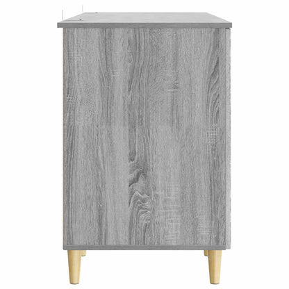 Bureau met plank Grijs sonoma 142,5 x 50 x 75 cm Bewerkt hout