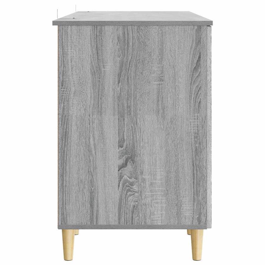 Bureau met plank Grijs sonoma 142,5 x 50 x 75 cm Bewerkt hout