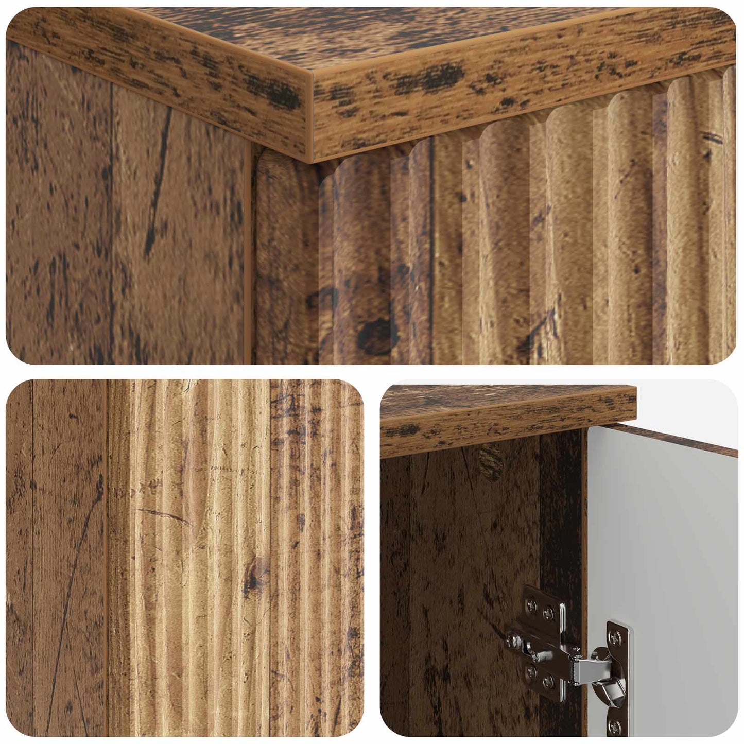 Bureau met plank Oud hout 142,5 x 50 x 75 cm Bewerkt hout
