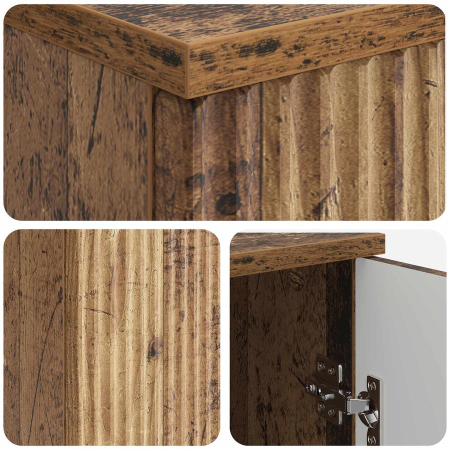 Bureau met plank Oud hout 142,5 x 50 x 75 cm Bewerkt hout