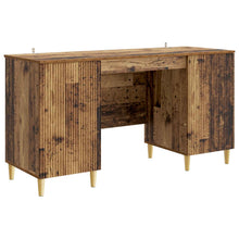 Bureau met plank Oud hout 142,5 x 50 x 75 cm Bewerkt hout