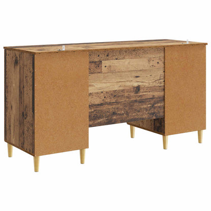 Bureau met plank Oud hout 142,5 x 50 x 75 cm Bewerkt hout
