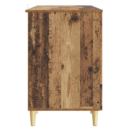 Bureau met plank Oud hout 142,5 x 50 x 75 cm Bewerkt hout