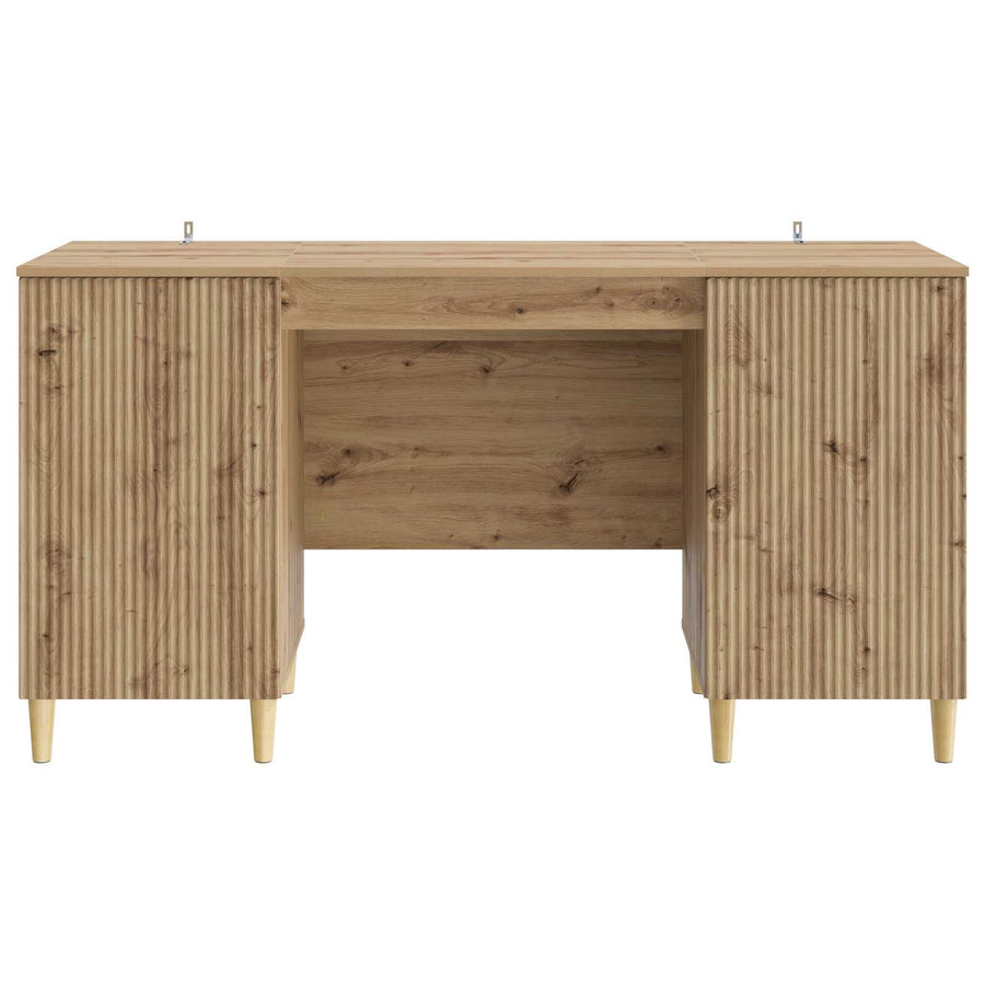 Bureau Artisanaal eiken 142,5 x 50 x 75 cm Bewerkt hout