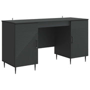 Bureau 142,5x50x75 cm zwart bewerkt hout