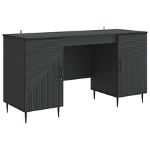 Bureau met plank Zwart 142,5 x 50 x 75 cm Bewerkt hout