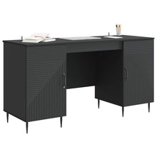 Bureau met plank Zwart 142,5 x 50 x 75 cm Bewerkt hout