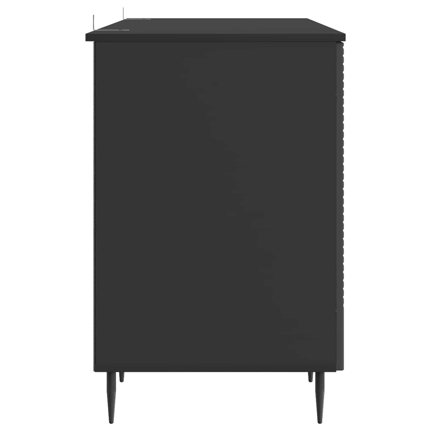 Bureau met plank Zwart 142,5 x 50 x 75 cm Bewerkt hout