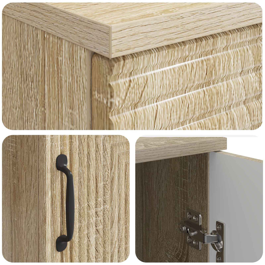 Bureau met plank Sonoma Eiken 142,5 x 50 x 75 cm Bewerkt hout
