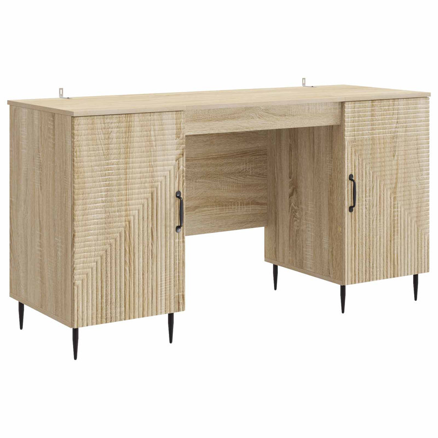 Bureau met plank Sonoma Eiken 142,5 x 50 x 75 cm Bewerkt hout
