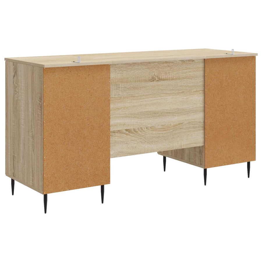 Bureau met plank Sonoma Eiken 142,5 x 50 x 75 cm Bewerkt hout