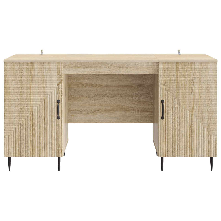 Bureau met plank Sonoma Eiken 142,5 x 50 x 75 cm Bewerkt hout