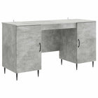 Bureau 142,5x50x75 cm betongrijs bewerkt hout