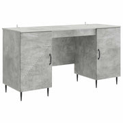 Bureau 142,5x50x75 cm betongrijs bewerkt hout
