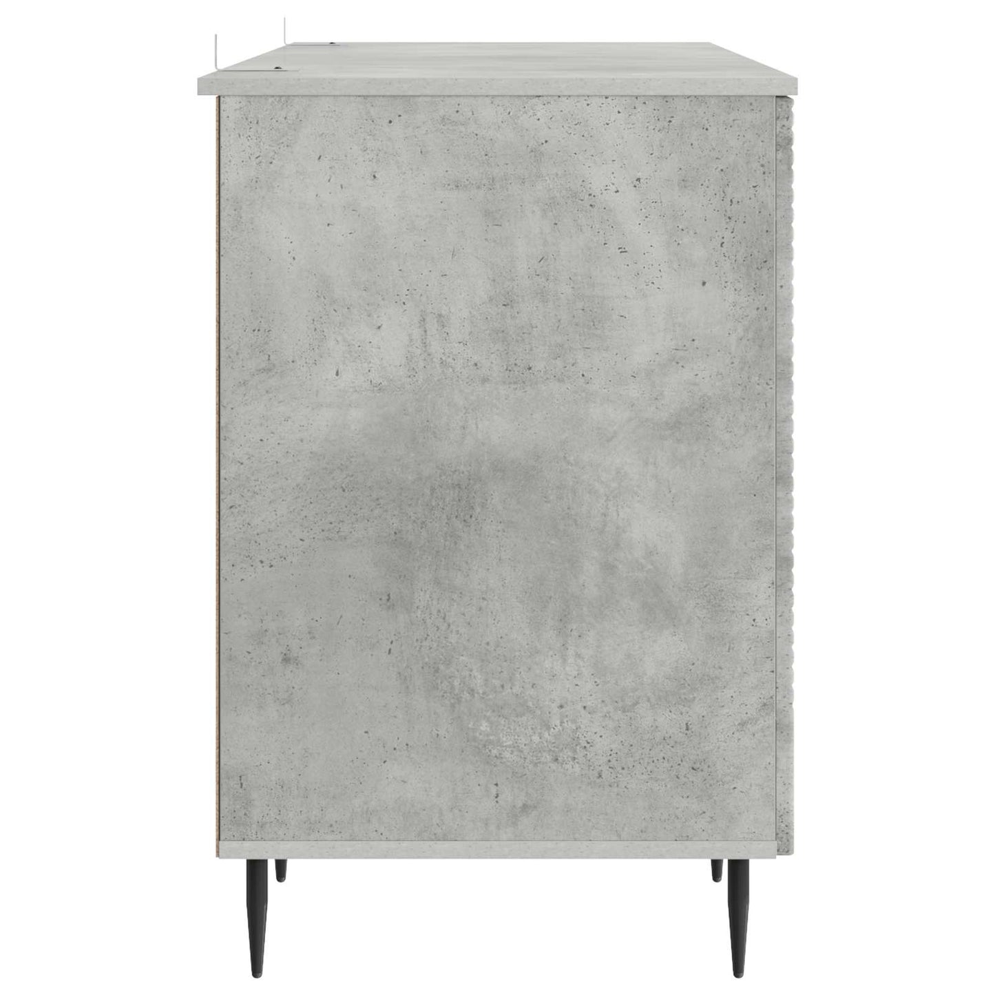 Bureau met plank Betongrijs 142,5 x 50 x 75 cm Bewerkt hout