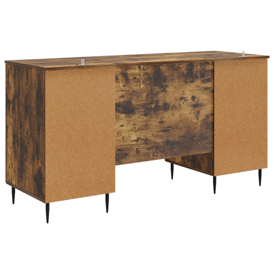 Bureau met plank Gerookt eiken 142,5 x 50 x 75 cm Bewerkt hout