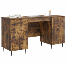 Bureau met plank Gerookt eiken 142,5 x 50 x 75 cm Bewerkt hout