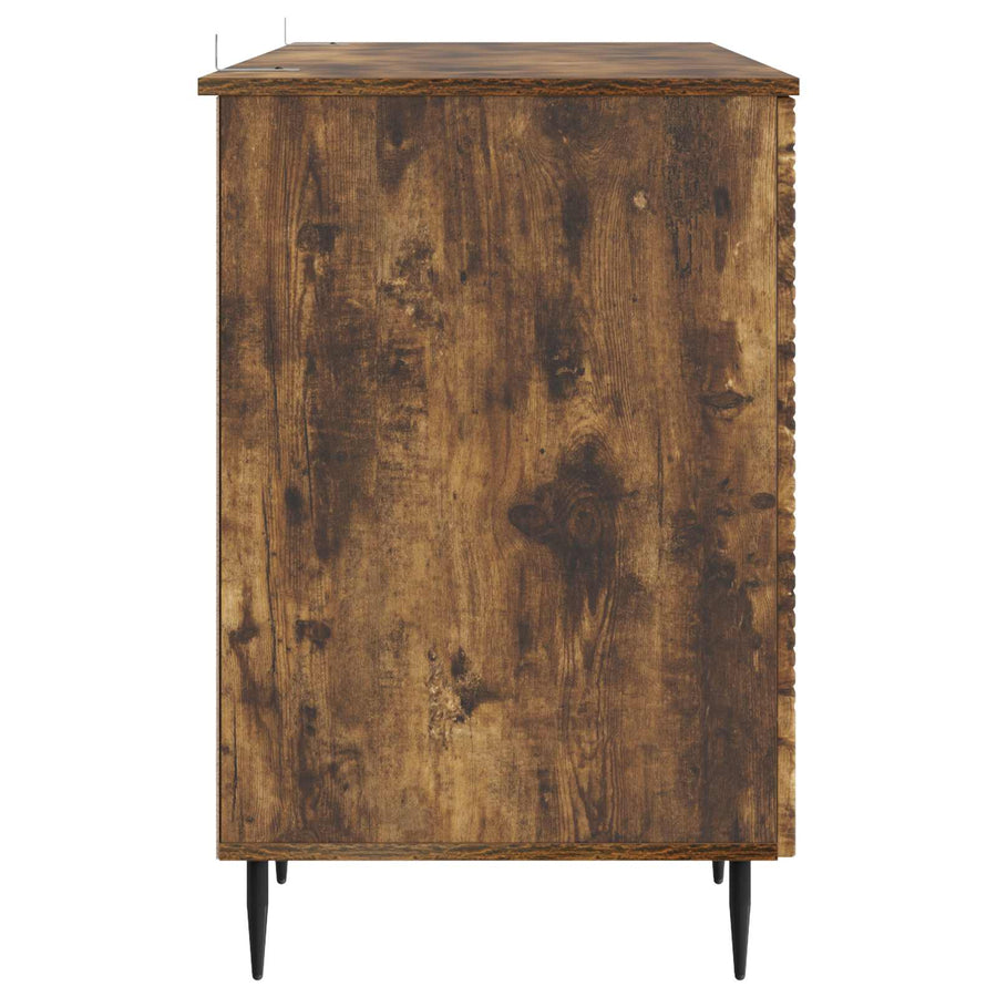 Bureau met plank Gerookt eiken 142,5 x 50 x 75 cm Bewerkt hout